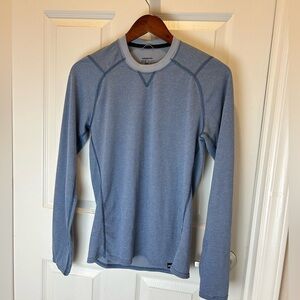 PATAGONIA POLARTEC CAPILENE BASE LAYER BLUE GRAY MEN SMALL